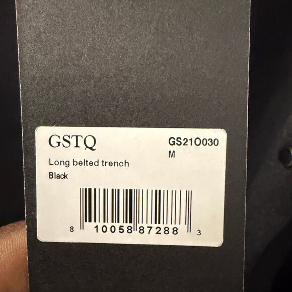 NWT $265 GSTQ Women's M Convertible Trench Black Size Medium - Picture 10 of 11